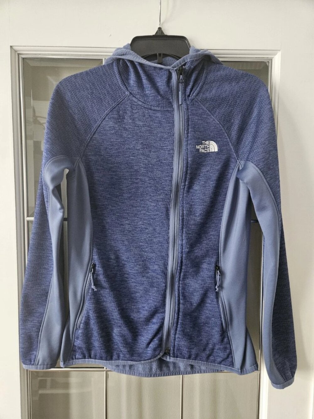 The North Face Jacket Arcata Asymmetrical Zip Hoodie Lightweight Sz. large Blue